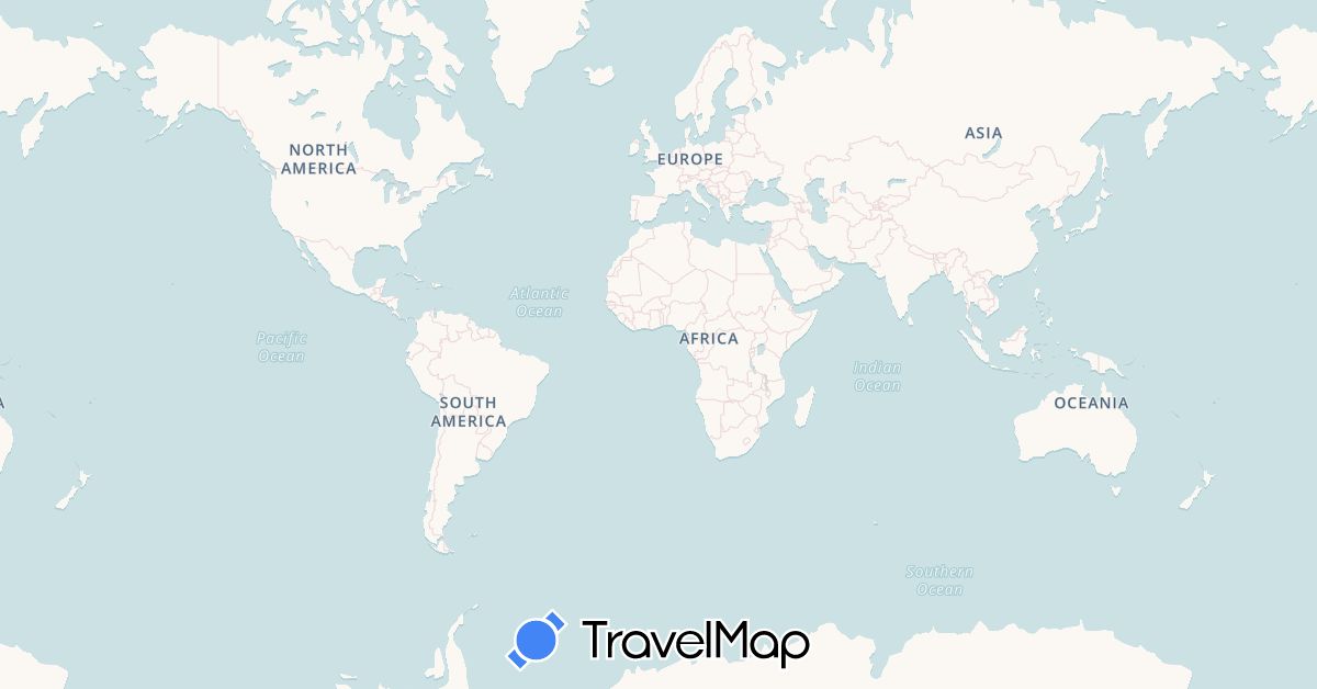 TravelMap itinerary: driving in Indonesia, Cambodia, Laos, Malaysia, Singapore, Thailand, East Timor, Vietnam (Asia)